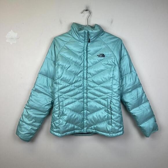 The North Face Women's Lightweight Puffer Jacket - Aqua Blue - Picture 1 of 6